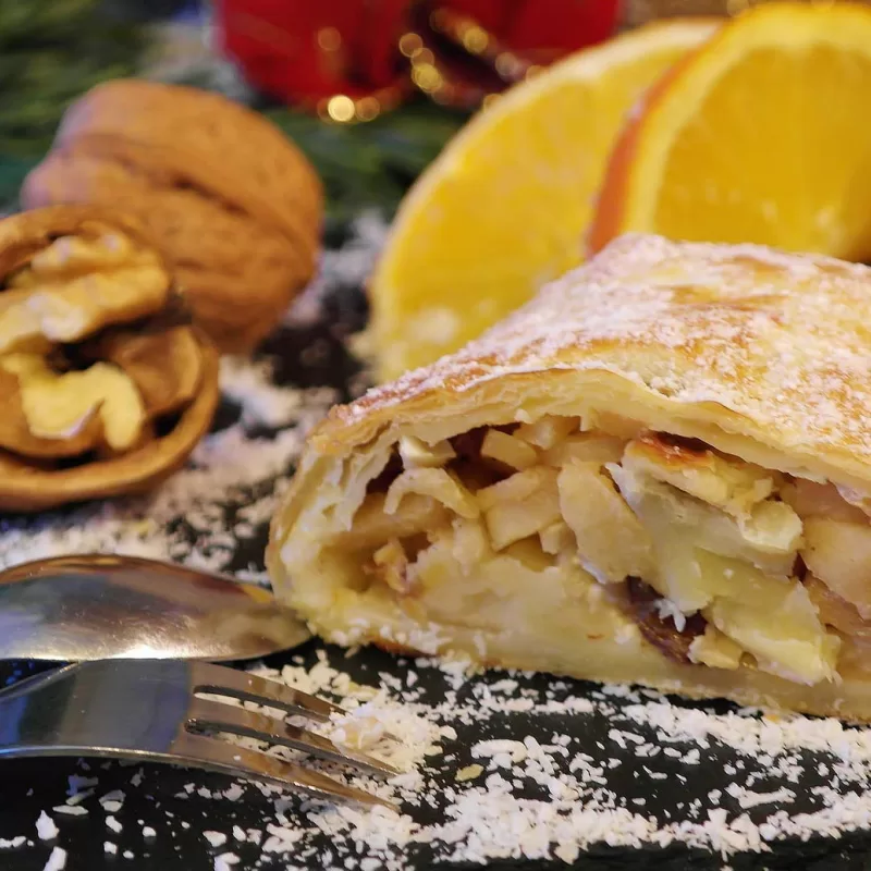 שטרודל תפוחים בהיר וחם