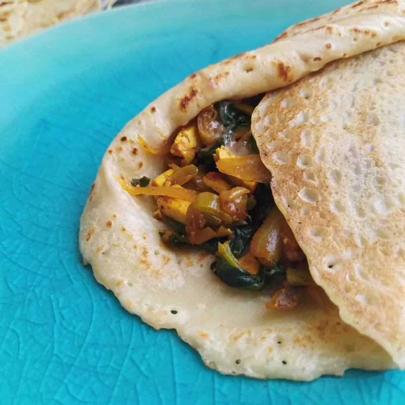 קרפ טבעוני עם מילוי